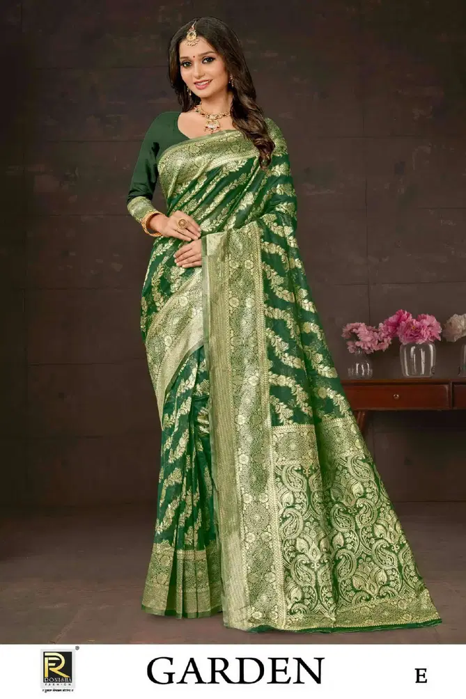 Garden By Ronisha Designer Banarasi Silk Saree Suppliers In India
